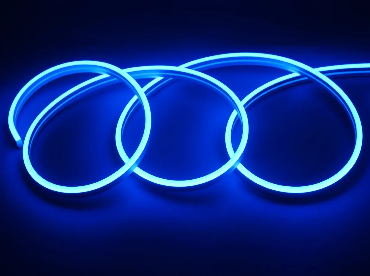 CINTA LED 12V AZUL NEON INTERIOR EXTERIOR CORTE CADA 3CM