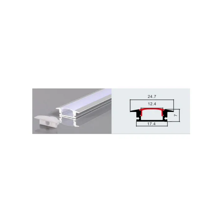 Perfil de aluminio embutido